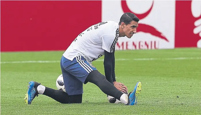  ?? Aníbal greco / enviado especial ?? La calma volvió al cuerpo de Ángel Di María, que ahora solo se enfoca en la etapa decisiva de la Argentina en la Copa del Mundo