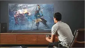  ??  ?? Le téléviseur XH90 de Sony, taillé pour les nouvelles consoles de jeux.