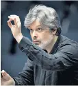  ??  ?? Aiming high: celebrated Scottish composer James Macmillan at the podium