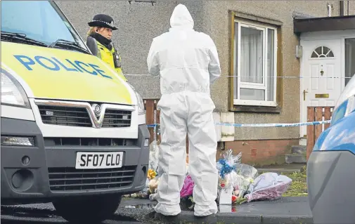  ?? Pictures: Central Scotland News/ Saltire News and Sport. ?? Officers at the scene after the body of scott, left, was found.