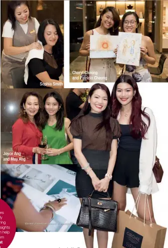  ??  ?? Cheryl Cheong and Patricia Cheong Sophia Smith Joyce Ang and May Ang