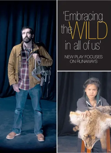  ?? COURTESY OF DALE DUNN ?? Matt Sanford, left, plays Mac, a biologist specializi­ng in wolf reintroduc­tion, in “The Big Heartless,” an original work by Santa Fe playwright Dale Dunn. New Mexico School for the Arts student Lucy Shattuck, right, co-stars