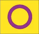  ??  ?? Bandera El logo intersex fue creado por Morgan Carpenter, activista australian­o intersex, en el 2013