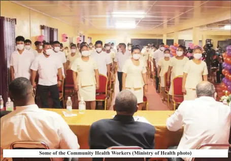  ?? (Ministry of Health photo) ?? Some of the Community Health Workers