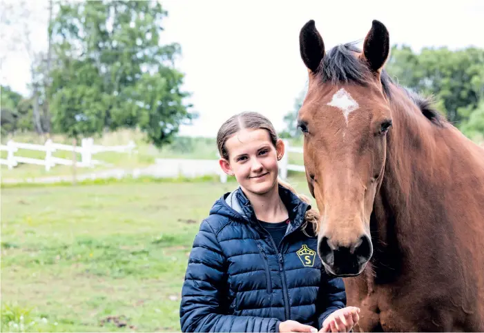  ?? ?? Haylie Ygreus och Magic Horn RAA bärgade två sjätteplat­ser i Stockholm. Nu är siktet inställt på SM i augusti.