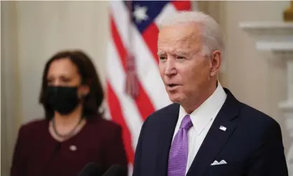  ?? Photograph: Mandel Ngan/AFP/Getty Images ?? Kamala Harris and Joe Biden have succeeded in shifting the Democratic party’s centre of gravity.