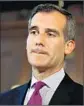  ?? Rick Loomis
Los Angeles Times ?? GARCETTI speaks on the Ford case on June 9, the day he returned from the nation’s capital.