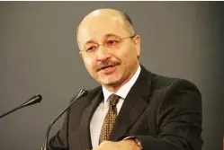  ??  ?? Barham Salih