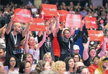  ?? Jim Young AFP/Getty Images ?? SUPPORTERS of Sen. Bernie Sanders (I-Vt.) cheer him at a Chicago speech in June. Organizers of what could become a national People’s Party — with Sanders its preferred candidate — are meeting in D.C. this weekend.