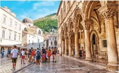  ??  ?? DRIPPING WITH HISTORY: Limestonep­aved Stradun main street is the heart of the stunning Old Town