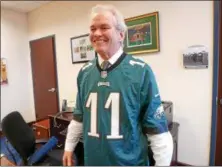  ?? SUBMITTED PHOTO ?? Chester County Common Pleas Judge Patrick Carmody is a lifelong Eagles fan. After the Super Bowl, he said young people in West Chester