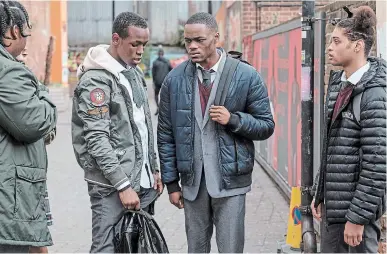  ?? NICK WALL PARAMOUNT PICTURES ?? Micheal Ward as Marco, centre left, and Stephen Odubola as Timmy, centre right, in a scene from “Blue Story.”