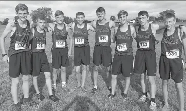  ?? Photo submitted ?? The Siloam Springs boys cross country team finished first this past Saturday at the Fort Smith Invitation­al at Ben Geren Park.