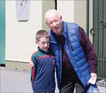  ??  ?? Nathan and Diarmuid Herlihy showing their support for Kilcummin on Sunday