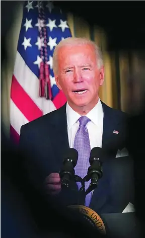  ?? EFE ?? Biden presentó ayer junto a Harris su agenda contra el racismo