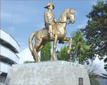 ??  ?? The General Juan Araneta Monument, which pays tribute to the revolution­ary leader, will serve as the “center of the celebratio­n.”