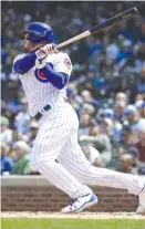  ??  ?? Ian Happ, who struck out as a pinch hitter Wednesday, entered the game sixth in the league in strikeouts. GETTY IMAGES