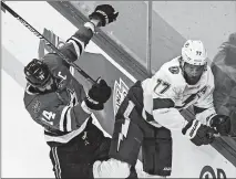  ?? JASON FRANSON/AP ?? Stars captain Jamie Benn, left, hasn’t scored a goal in the Stanley Cup Final.