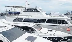  ?? ?? Speedboats like these docked in Sorong, West Papua are the primary means of getting to and from the islands of Raja Ampat.