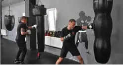  ?? ?? Amateur boxers train at the All Stars Boxing Club in the Ukrainian capital of Kyiv.