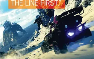  ??  ?? Above Snow problem – Onrush features a variety of colourful race circuits.