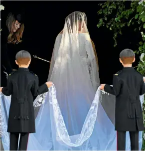  ?? GETTY IMAGES ?? Meghan Markle arrives for the wedding ceremony to marry Prince Harry at St George’s Chapel, Windsor Castle.