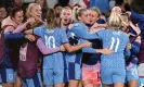  ?? ?? The Lionesses celebratin­g a goal during the World Cup semi-final against Australia on Wednesday. Photograph: Dan Himbrechts/AAP