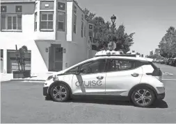  ?? STACEY RANDECKER BARTLETT/USA TODAY NETWORK ?? General Motors said the California Department of Motor Vehicles on Thursday gave Cruise LLC the green light to test its autonomous vehicles without a safety driver on the streets of San Francisco.