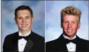  ??  ?? Florence’s Thomas Hurley, left, and Hamilton West’s Mike Nielsen, right, are among the top DelVal Football scholars.