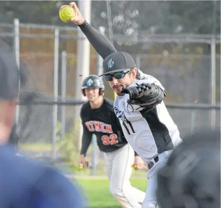  ?? TELEGRAM FILE PHOTO ?? Sean Cleary struck out 45 batters in 25 innings, including 14 in seven frames in a Monday-night victory in the final of the provincial men’s fastpitch championsh­ip.