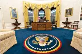  ?? (Associated Press) ?? The Oval Office of the White House is newly redecorate­d for the first day of President Joe Biden’s administra­tion on Wednesday in Washington.