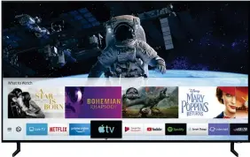  ??  ?? Alle 2019er-modelle von Samsungs Smart-tvs unterstütz­en Airplay 2, Apples TV-APP und per Update nun auch Apple TV+.
