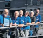  ?? ?? The Tuel Lane Lock volunteers won the Yorkshire and NE team award. Pictured from left are:
Ian Kelshaw, Andrew Cotterill, Phillip Denison, Cath Munn, Mike Brennan and Jim Wright.