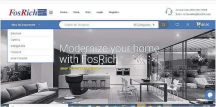  ??  ?? A screen grab of the online e-commerce platform for Fosrich Company Ltd
