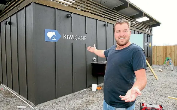  ?? DEREK FLYNN/FAIRFAX NZ ?? KiwiCamp creator Chris Wagner says interest in user pays is growing and his freedom camping pod more than covers its running costs.