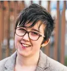  ?? Picture: PA. ?? Journalist Lyra McKee was shot dead in April.