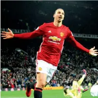  ?? AP ?? Zlatan Ibrahimovi­c scores a goal against Sunderland. —