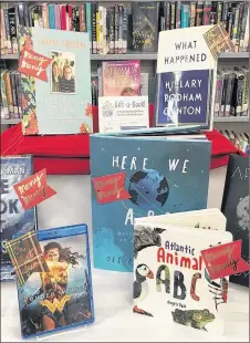  ?? SUBMITTED ?? Books to purchase as part of the Gift a Book Campaign in the New Glasgow Library.