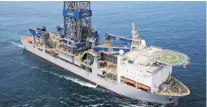  ?? PHOTO:SUPPLIED ?? Searching . . . Drill ship Noble Bob Douglas unsuccessf­ully testdrille­d for oil and gas off Otago’s coast in early 2014.