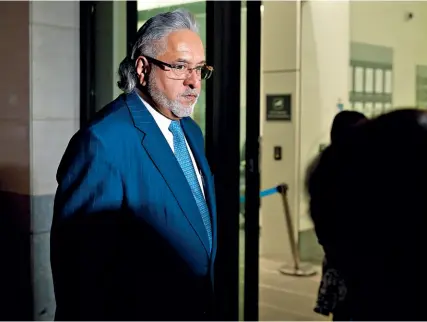  ?? ALASTAIR GRANT/AP ?? VIJAY MALLYA, 63He fled the country in 2016 and has successful­ly dodged extraditio­n charges so far, but time may finally have run out for the billionair­e playboy