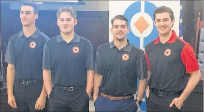  ?? TELEGRAM PHOTO ?? Four players from Newfoundla­nd who will play for Canada’s under-20 and U18 ball hockey teams at the Internatio­nal Street and Ball Hockey Federation’s world junior championsh­ip next month at The Glacier were on hand for a news conference Tuesday at...