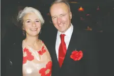  ??  ?? Westjet president and CEO Ed Sims and his wife Claire Mckay were among the more than 300 guests in attendance at the Splash of Red Gala.