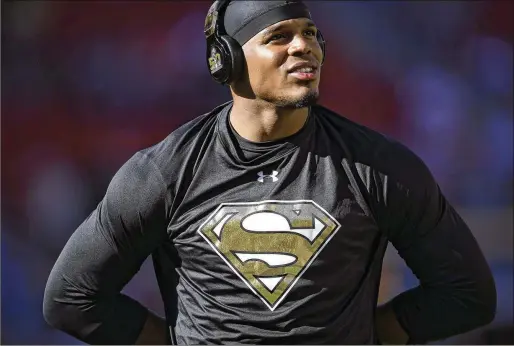  ?? DOUG MILLS / NEW YORK TIMES 2016 ?? Former Panthers quarterbac­k Cam Newton, who is two years removed from his last healthy season, will arrive at Patriots training camp seeking to answer for himself the same question wondered by a vast legion of football fans: Can he replace Tom Brady, New England’s six-time Super Bowl winner?
