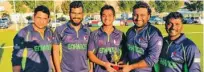  ?? – Supplied photo ?? EAGLES STARS: From left, Rehman Ali, Omkar Pramod, Muhammed Faisal, Pranav Mehta and Pradeep Kumar.