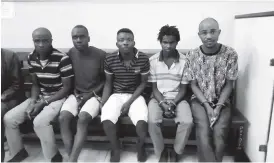  ??  ?? The suspected Gweru robbers and gang rapists in court