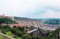  ?? - PTI /PMO ?? BOON FOR PEOPLE OF GUJARAT: A view of the Sardar Sarovar Dam that was dedicated to the nation by Prime Minister Narendra Modi at Kevadiya in Narmada district on Sunday.