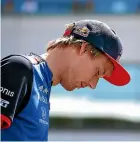  ??  ?? A disappoint­ed Brendon Hartley.