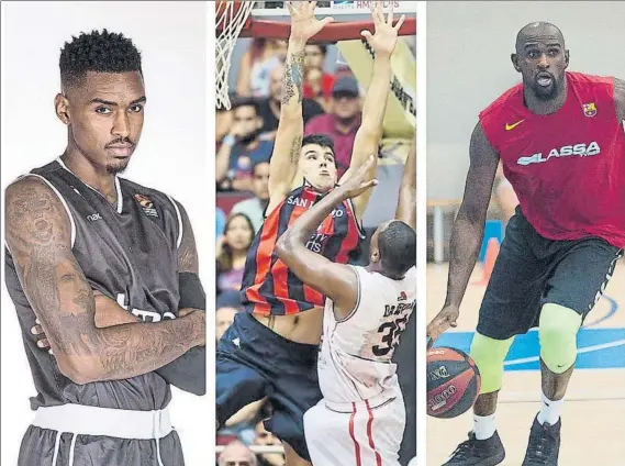  ?? FOTOS: GETTY Y FCB ?? Quincy Miller (Divina Joventut), Gabriel Deck (Real Madrid) y Chris Singleton (Barcelona), tres de los debutantes en ACB que despiertan mayor expectació­n