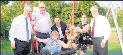  ??  ?? Barwell Parish Council is just one organisati­on to benefit from cash from the borough’s Parish and Community Fund. One of the projects to receive a grant was the installati­on of safe surfacing at the play area at Dovecote Way Park. Pictured: Barwell...