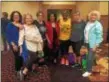  ?? PEG DEGRASSA – DIGITAL FIRST MEDIA ?? Gathering for a photo at the Senior Living Expo at Harrah’s are, left to right, Zumba enthusiast­s Lucy DeMeis of Boothwyn, Roberta Ferris of Aston, Jody Pokoy of Aston, Comfort Jones of Aldan, Lavinia Ferguson of Yeadon, Donna Rottenberk of Aston and...